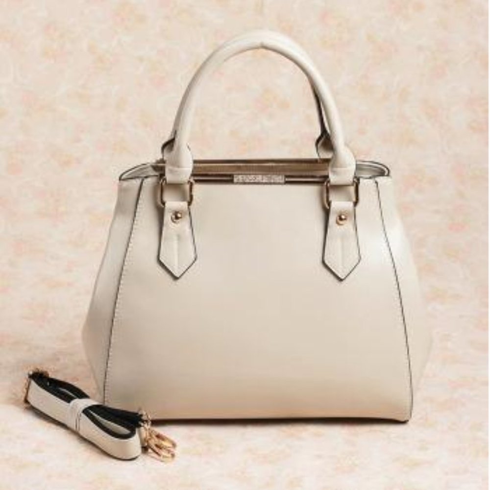 NWT! Becky & Gene Handbag, Medium, Cream